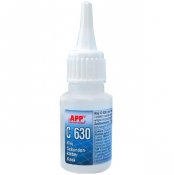 040511 Клей циано-акриловый APP C-630 (для резины, пластмассы и EPDM), 20мл