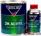 2К Акриловый грунт-порозаполнитель 5:1 SOLID 2K AСRYL (800 мл) + отвердитель (160 мл), черный