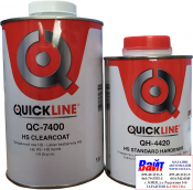 2К акрил-уретановый быстросохнущий лак QuickLine HS QC-7400 (1л) + отвердитель QH-4420 (0,5л)