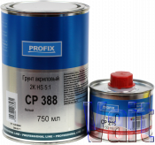 CP388 + CP216_0,9_white, Profix, Двокомпонентний акриловий наповнювальний грунт CP388 HS 2К 5:1, 0,75 л + 0,15 л, білий