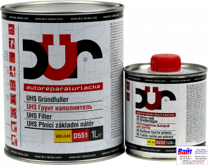 Купити D551, DUR UHS Grundüller, UHS Грунт-наповнювач з високим вмістом сухого залишку, сірий, 1л - Vait.ua