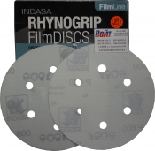 Абразивный диск INDASA RHYNOGRIP FILM LINE на пленке, D150mm, 6 отверстий, P1500