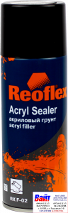 Купити RX F-02 Acryl Sealer Spray, Reoflex, Однокомпонентний акриловий ґрунт аерозоль (400 мл), чорний - Vait.ua