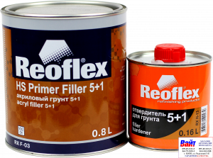 Reoflex hs primer filler. Reoflex HS primer Filler 4+1. Грунт Reoflex 4+1. Грунт наполнитель 4;1 Reoflex. Акриловый грунт реофлекс.