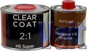 Ripsum Clear, Лак акриловый HS + отвердитель, комплект 0,5л + 0,25л