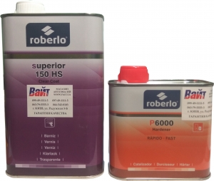 Купить Лак Roberlo Superior 150HS (1л) + быстрый отвердитель Р6000 (0,5л) - Vait.ua