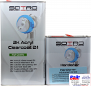 T032050, SOTRO, SOTRO HS Acryl Clearcoat Expert C20, Двокомпонентний акриловий безбарвний лак з високим вмістом сухого залишку (HS - High Solid), 5 літрів + нормальний затверджувач (T032525)