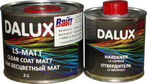 Купить 2К бесцветный матовый лак DALUX LS-MATT (0,5л) + отвердитель LS-EXPRESS (0,25л) - Vait.ua